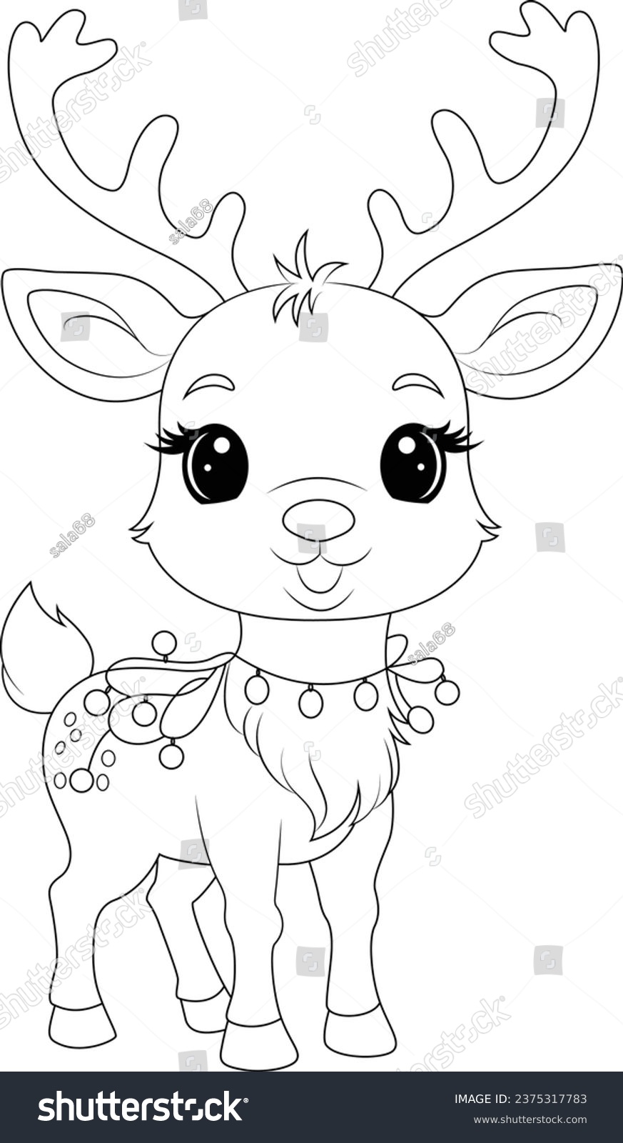 Reindeer colouring over royalty