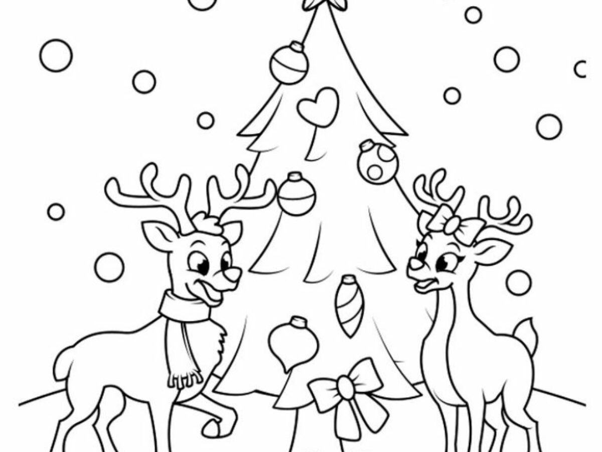 Printable reindeer coloring pages for kids add some color to that reindeer