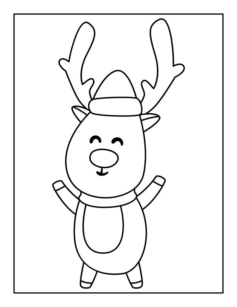 Santas reindeer coloring pages