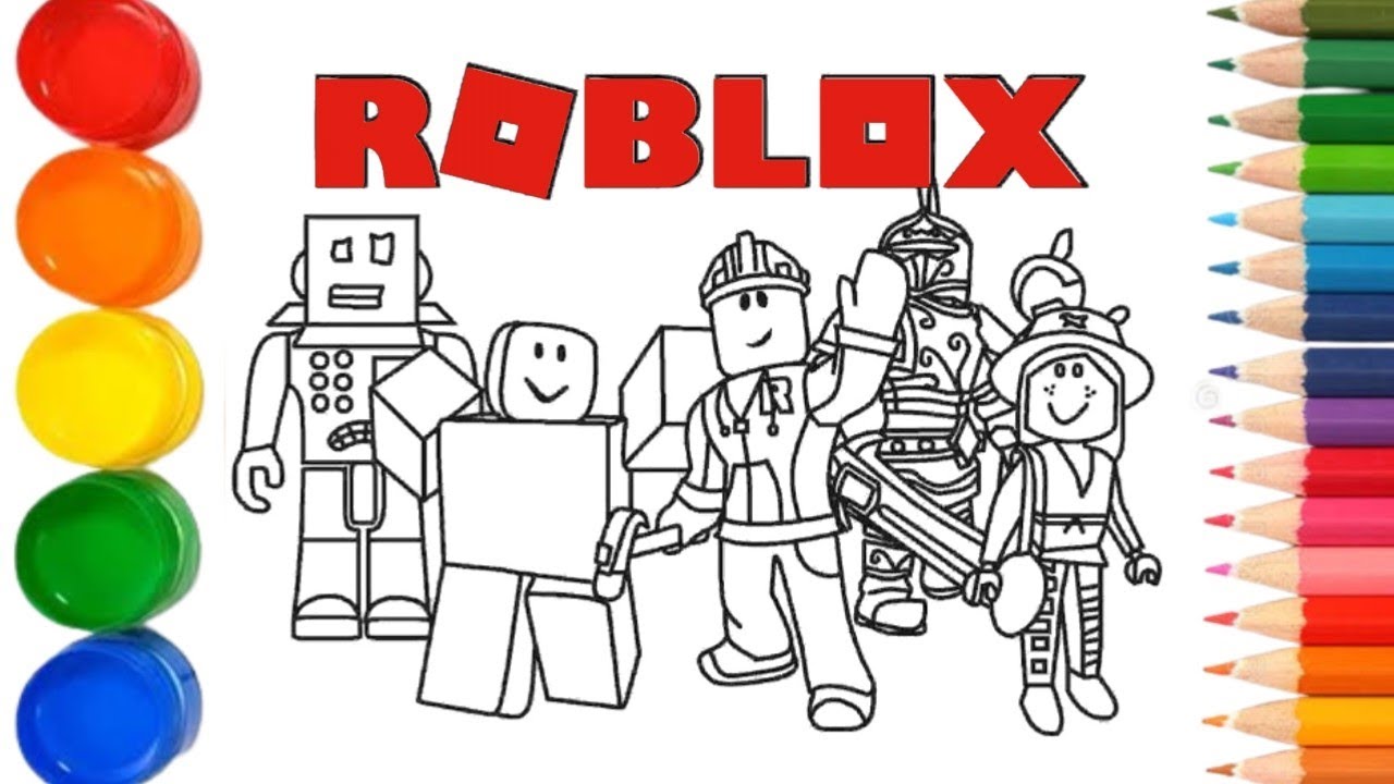 Lets color roblox drawing pages roblox coloring pages