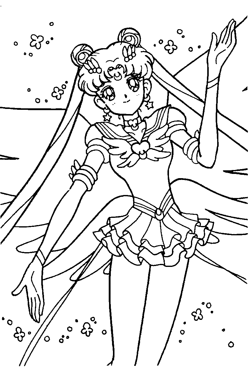 Free printable sailor moon coloring pages for kids