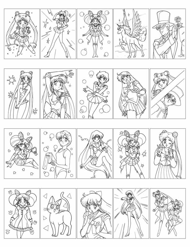 Sailor moon supers coloring book ããã