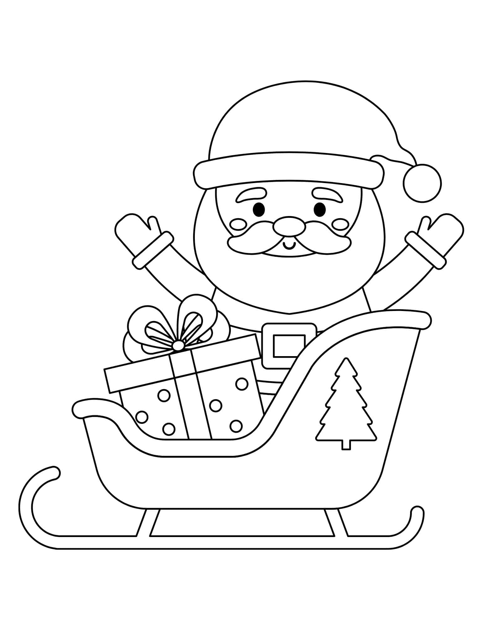 Cheerful christmas coloring pages for kids and adults