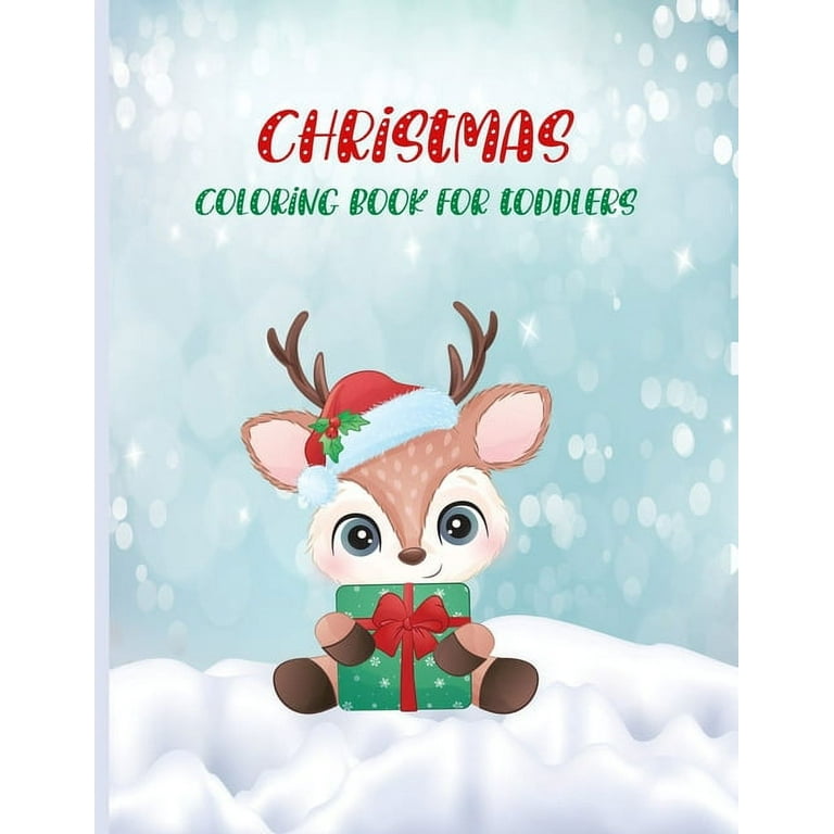 Christmas coloring book for toddlers cute and easy christmas holiday coloring pages for kids ages