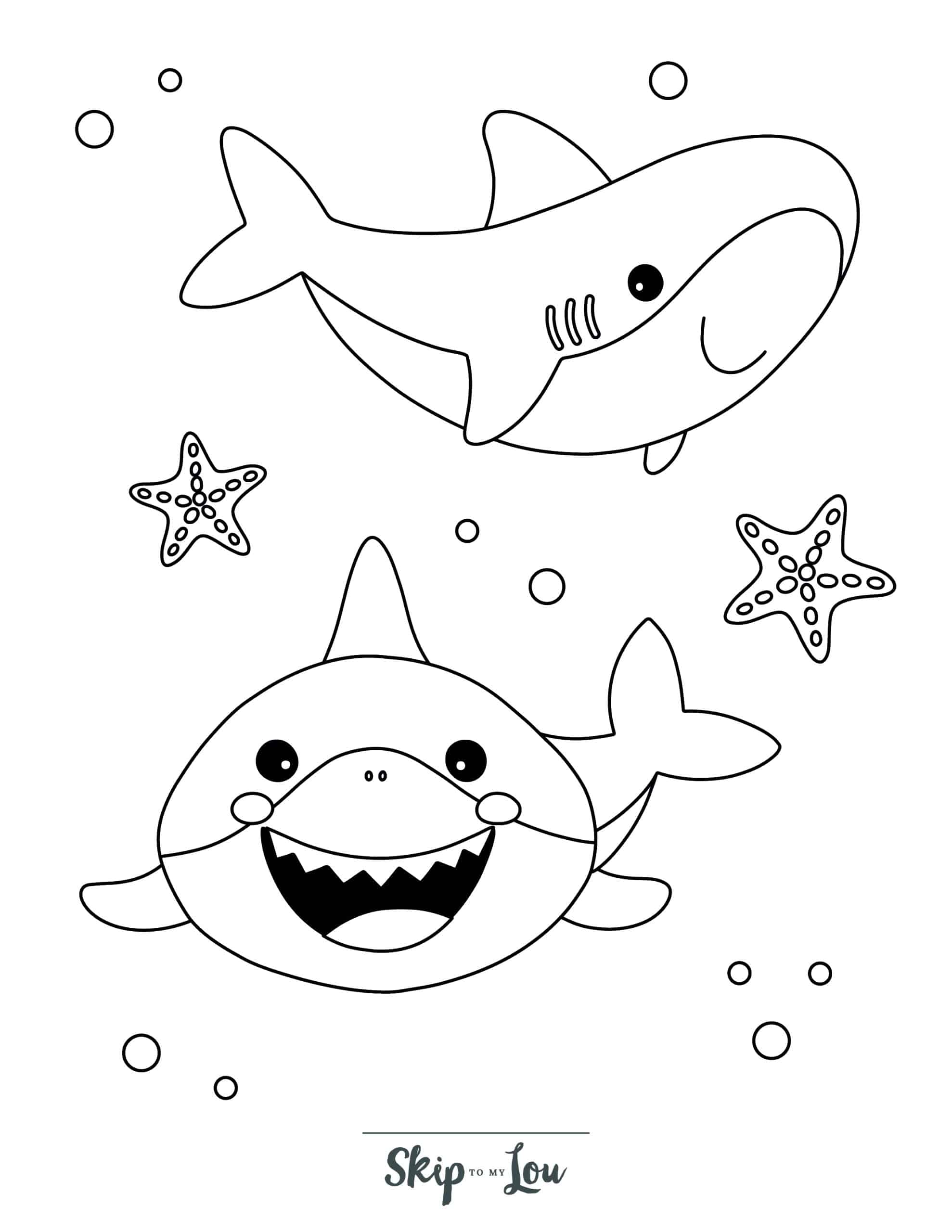 Dive into fun with free shark coloring pages for kids skip to my lou