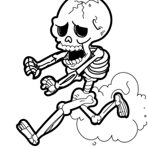 Skeleton coloring pages printable for free download