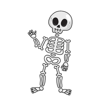 Skeleton coloring page images