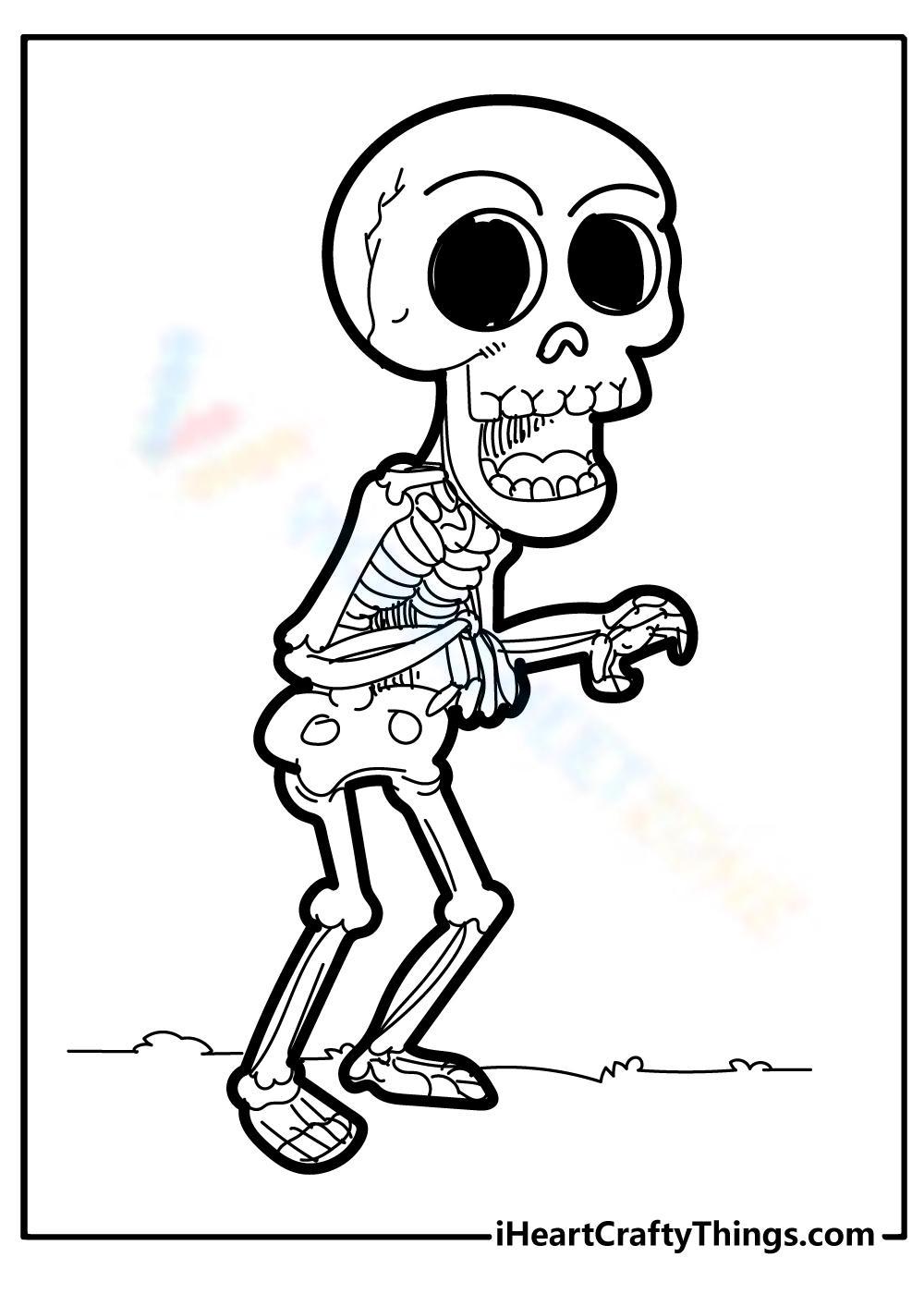 Cute skeleton worksheet
