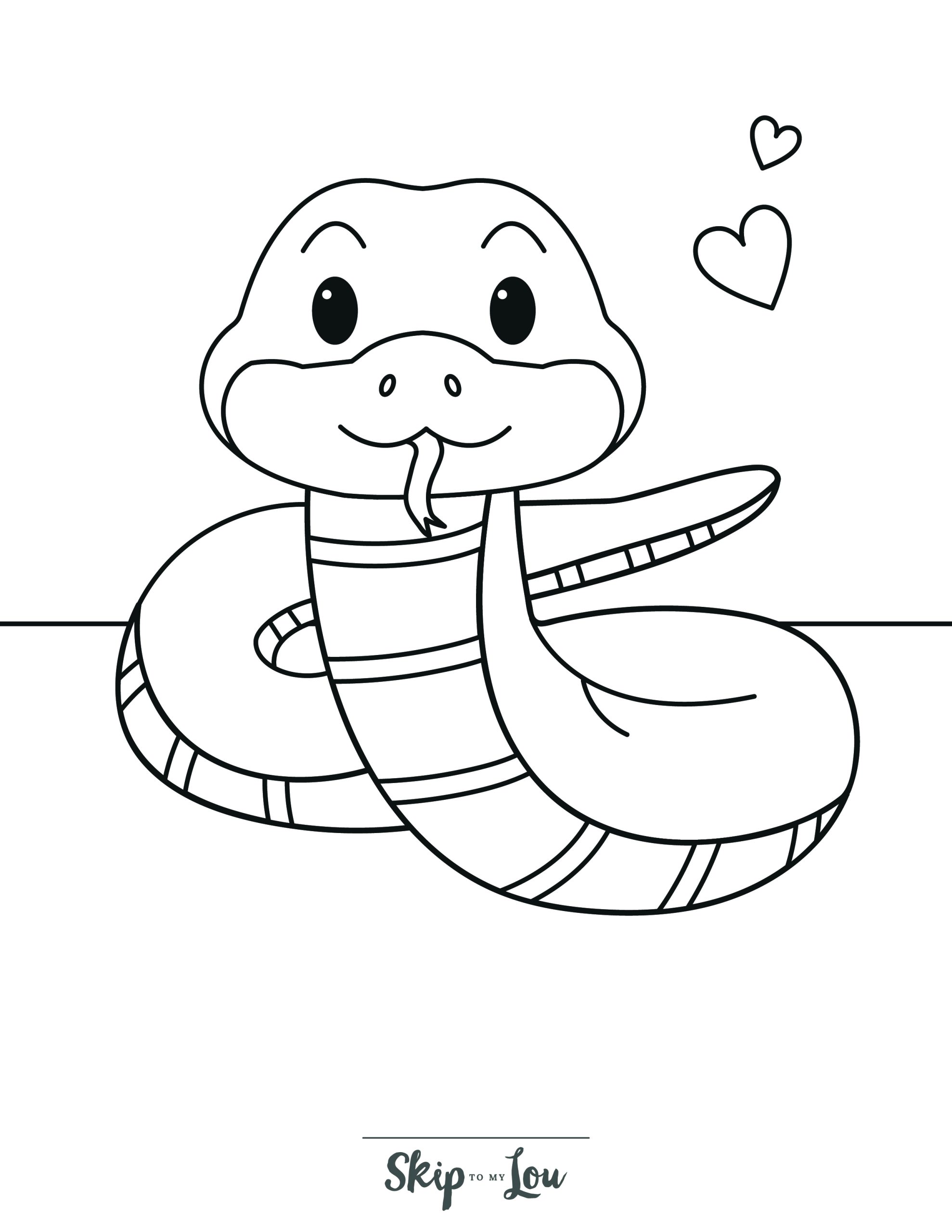 Free printable snake coloring pages with pdf book skip to my lou