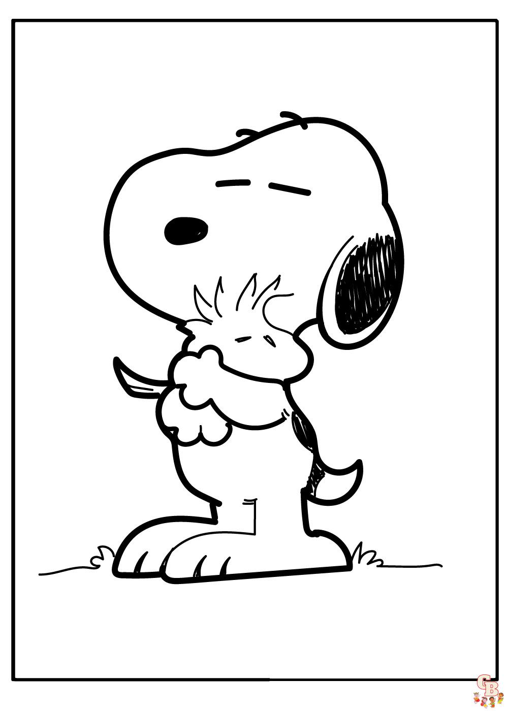 Free printable snoopy coloring pages