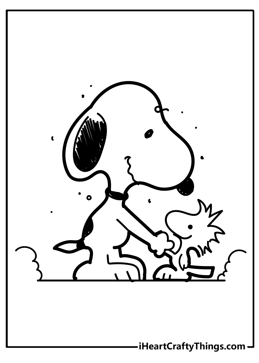 Snoopy coloring pages free printables