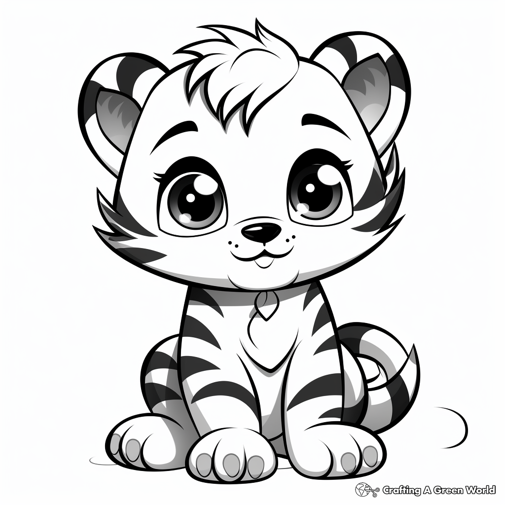 Cute tiger coloring pages