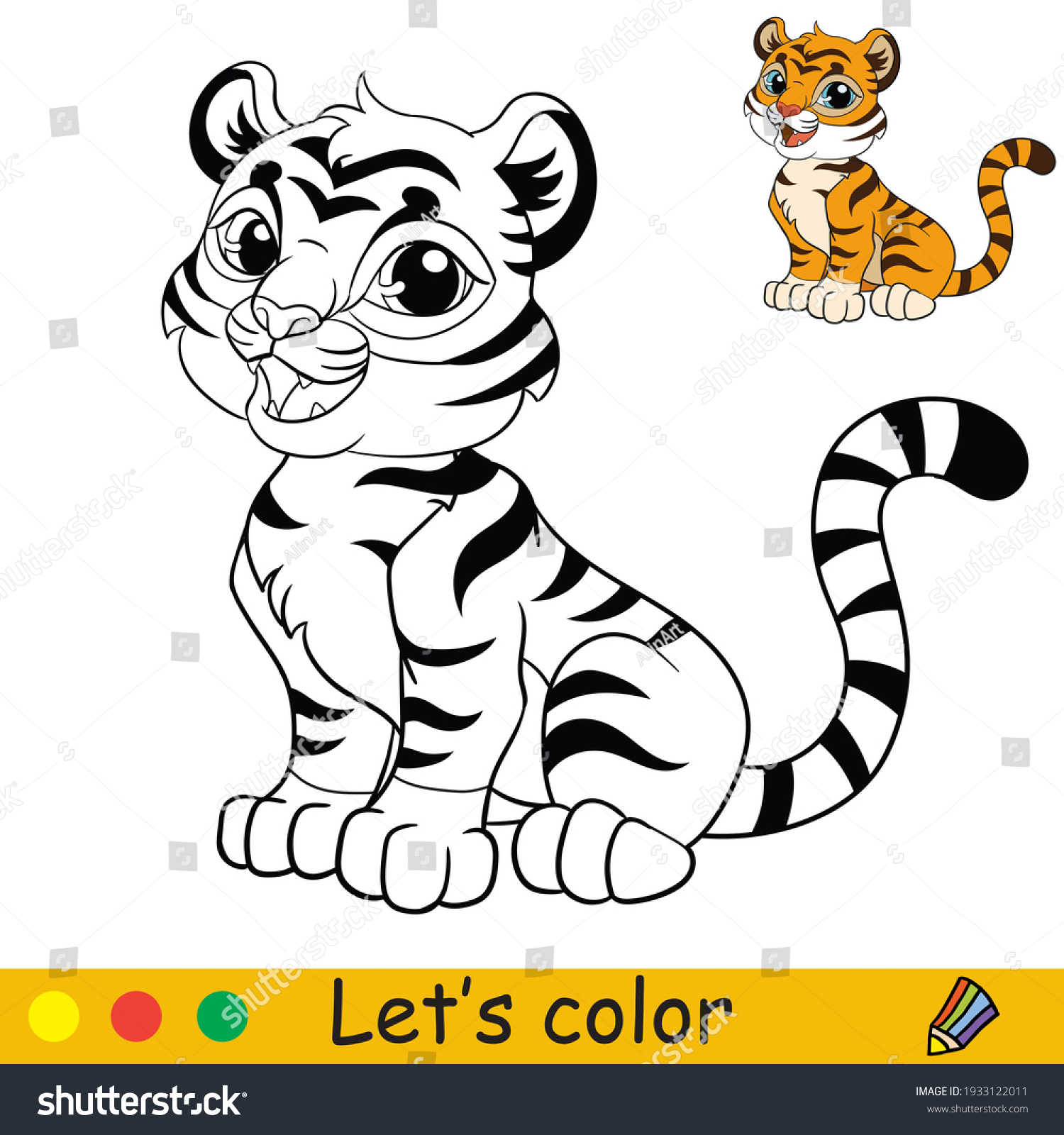 Thousand cute tiger clipart royalty