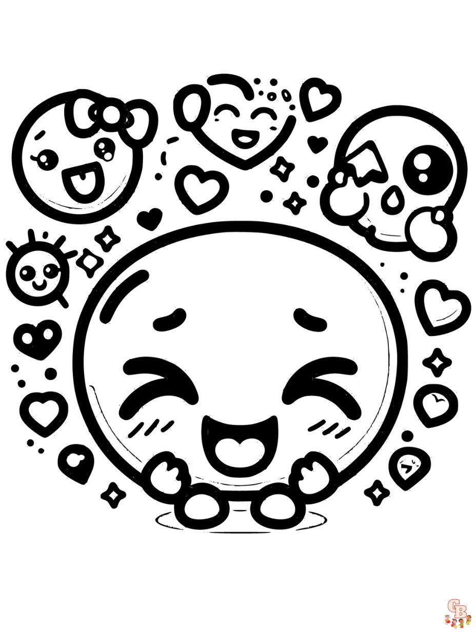 Get creative with free printable emoji coloring pages