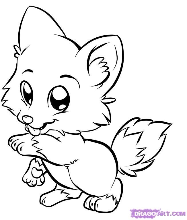 How to draw a cute wolf step by step forest animals animals puppy coloring pages fox coloring page dolphin coloring pages