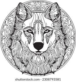 Wolf coloring page images stock photos d objects vectors
