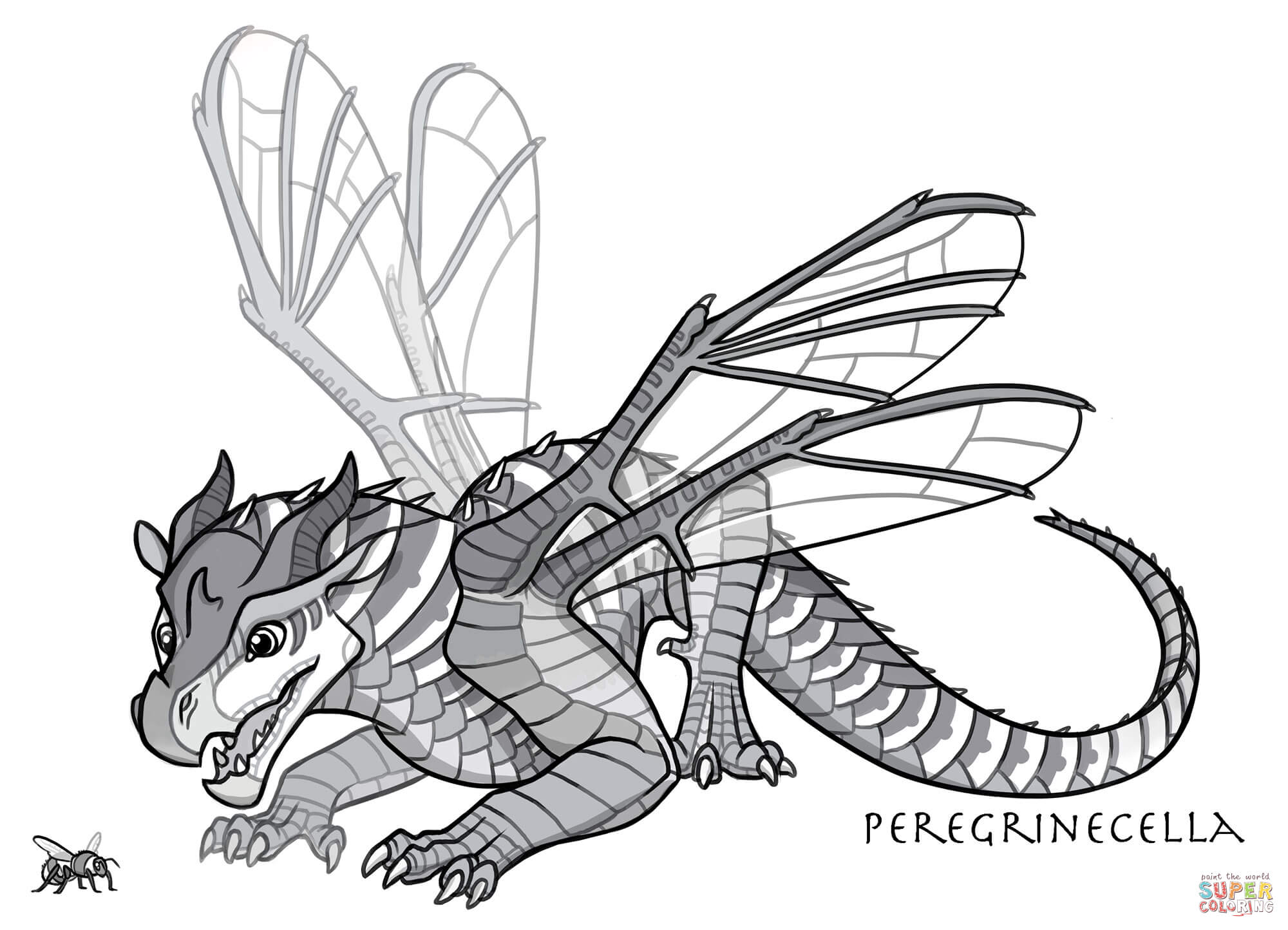 Baby hivewing dragon coloring page free printable coloring pages