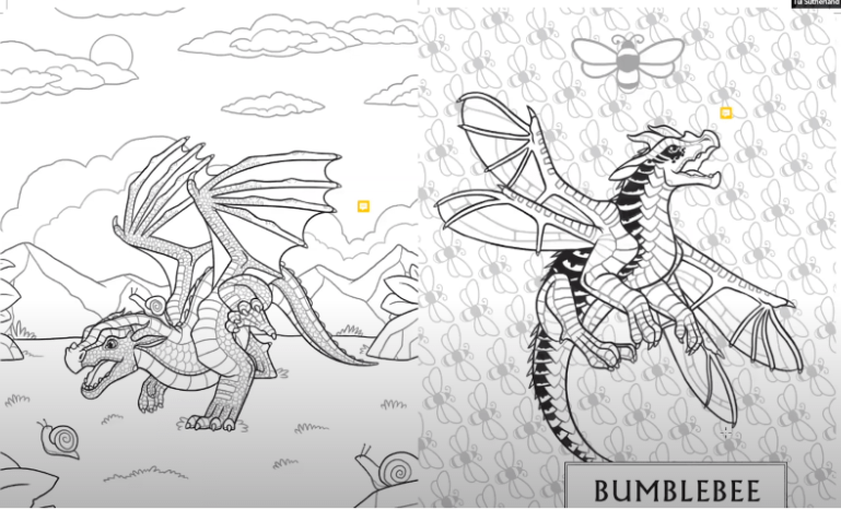 Yay book excerpt official coloring book image and an interview with tui and more rwingsoffire