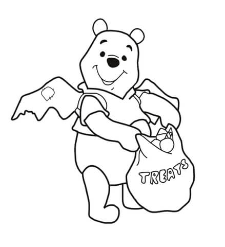 Halloween winnie the pooh coloring page free printable coloring pages