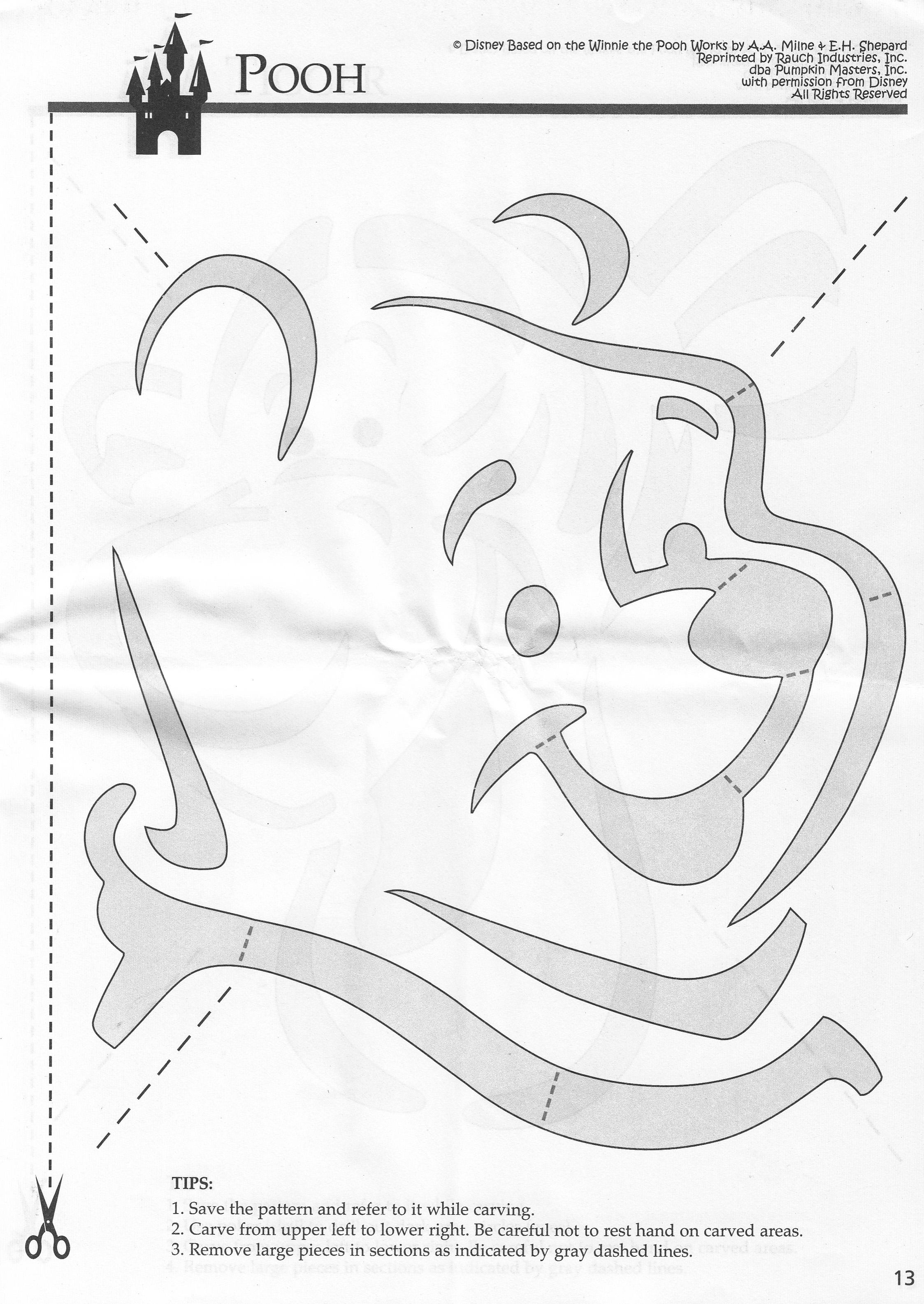 Winnie the pooh free pumpkin stencil