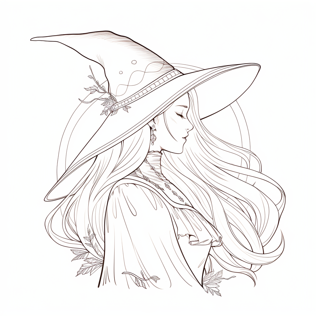 Cute witch by coloringcorner on