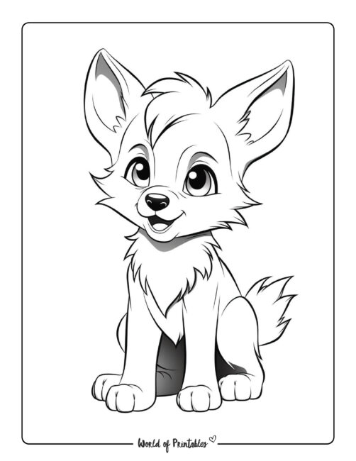 Wolf coloring pages for kids adults