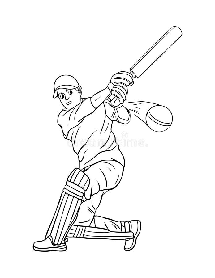 Cricket isolated coloring page for kids stock vector