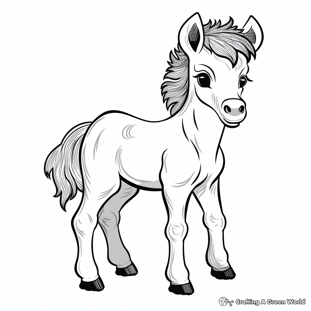 Miniature horse coloring pages