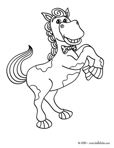 Smiling horse coloring pages
