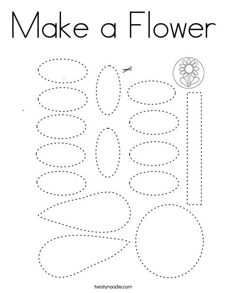 Make a flower coloring page