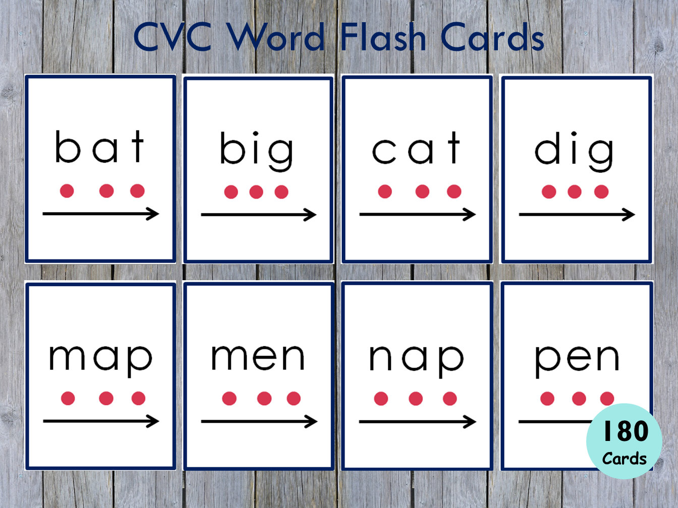 Cvc words flash cards printable cvc flashcards learn to read kindergarten reading phonics sight words spellings montessori vowels