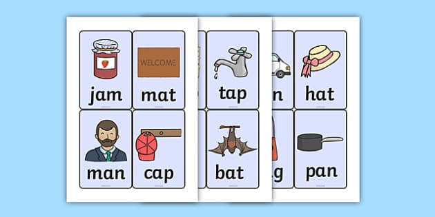 List of cvc words with pictures resource usa