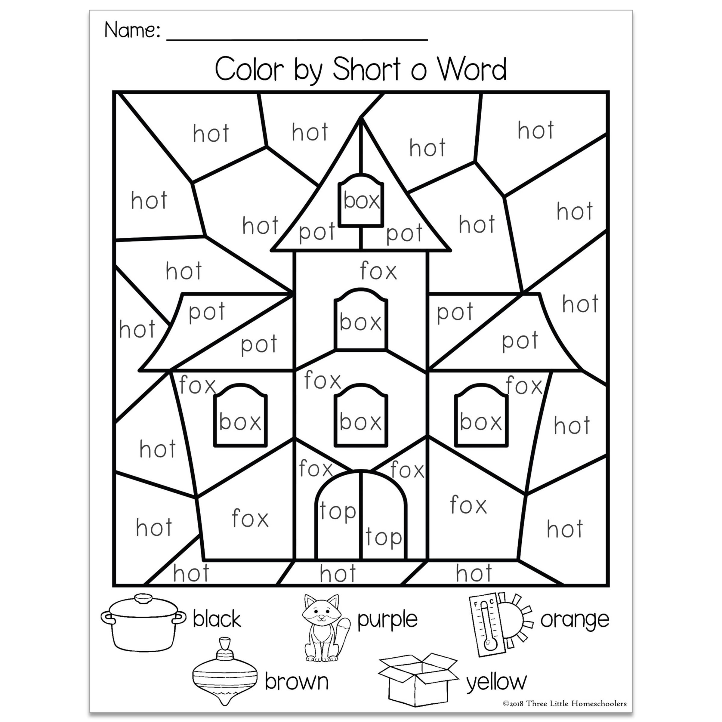 Halloween color by cvc word cvc words phonics words halloween words