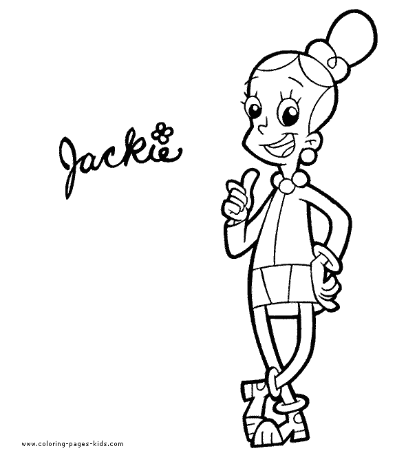 Jackie from cyberchase color page