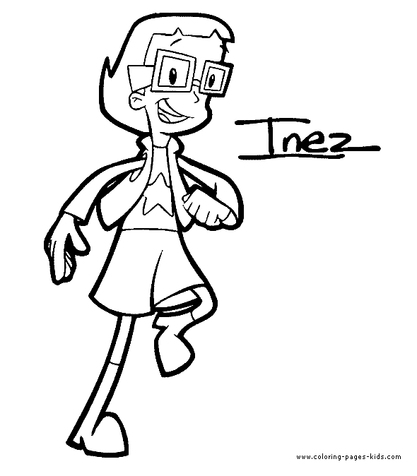 Inez from cyberchase color page