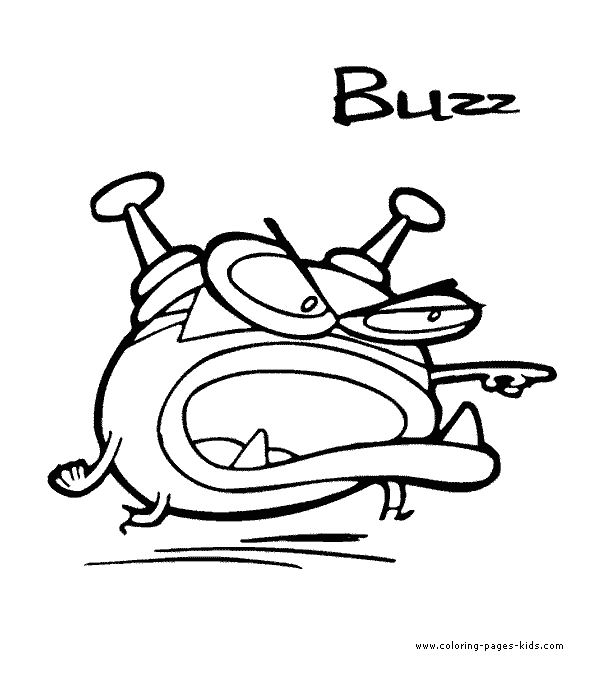 Cyberchase color page of buzz