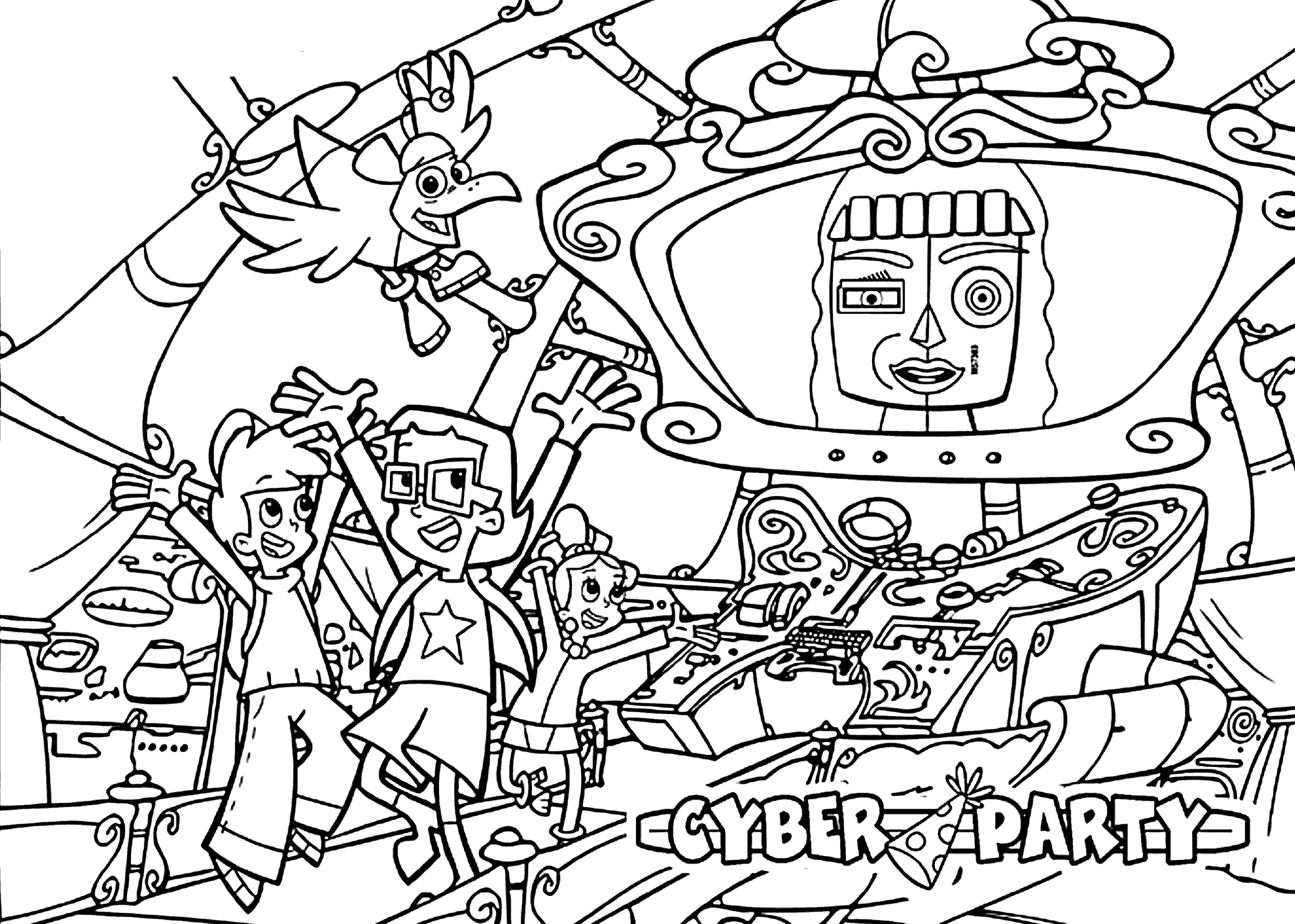 Cyberchase coloring pages