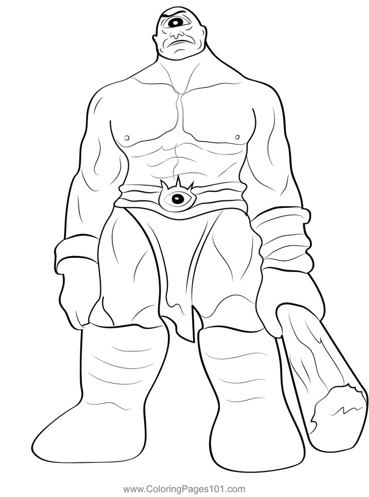 Cyclop coloring page coloring pages for kids coloring pages color