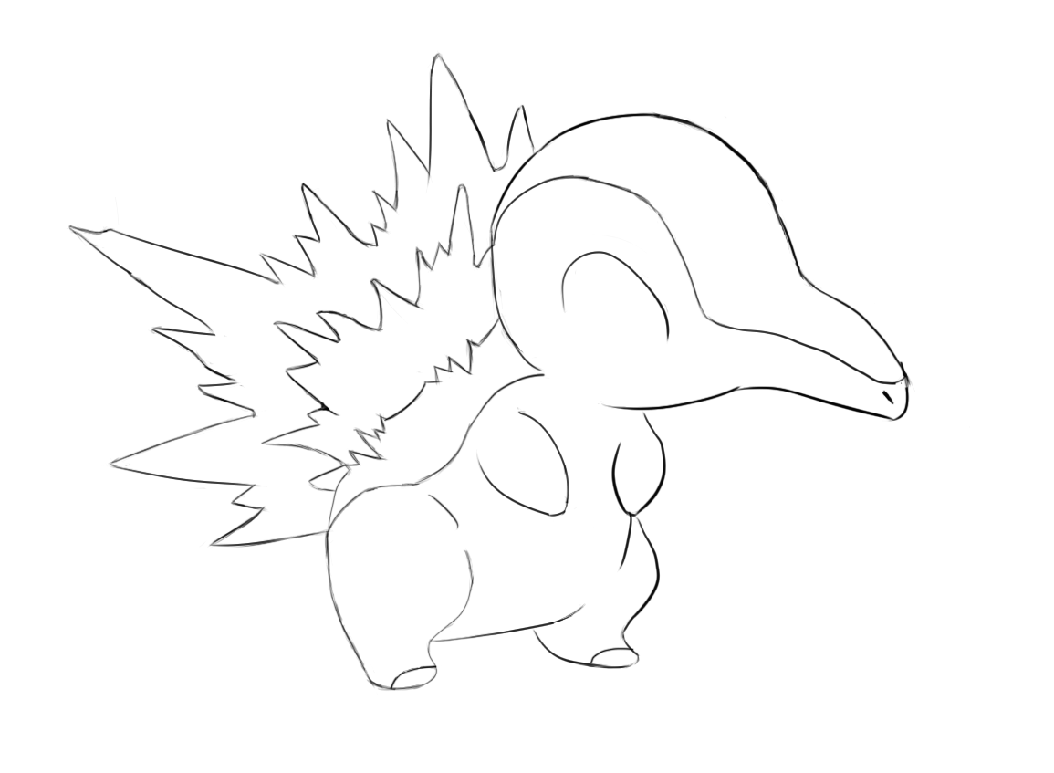 A quick cyndaquil sketch i did rpokemon