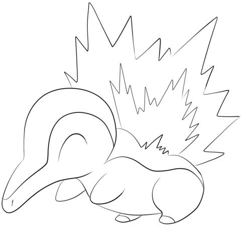 Cyndaquil coloring page free printable coloring pages