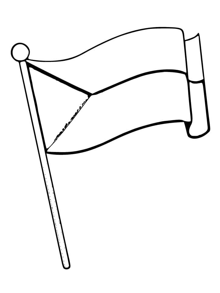 Flag of the czech republic coloring page