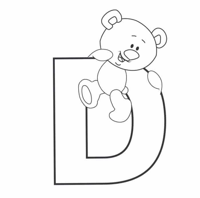 Printable bubble letters teddy bear letter d bubble letters letter d bubble letter p