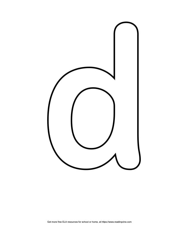 Roundish lowercase bubble letter d image