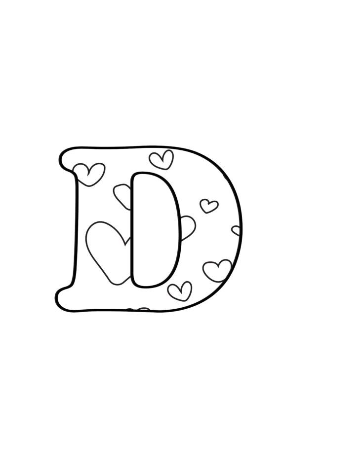 Free printable valentine bubble letters bubble letter d bubble letters bubble letters alphabet bubble letter d