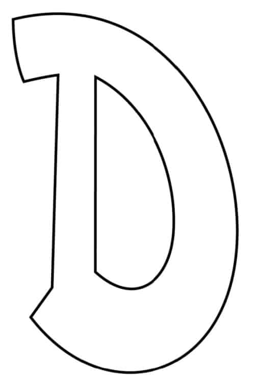 Graffiti bubble letter d printable