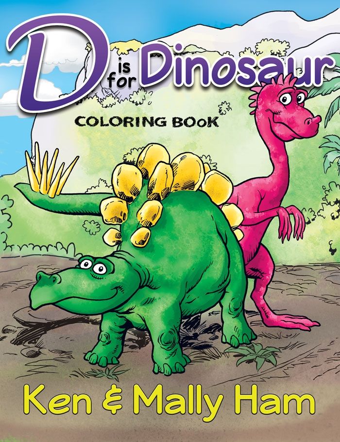 D is for dinosaur coloring book