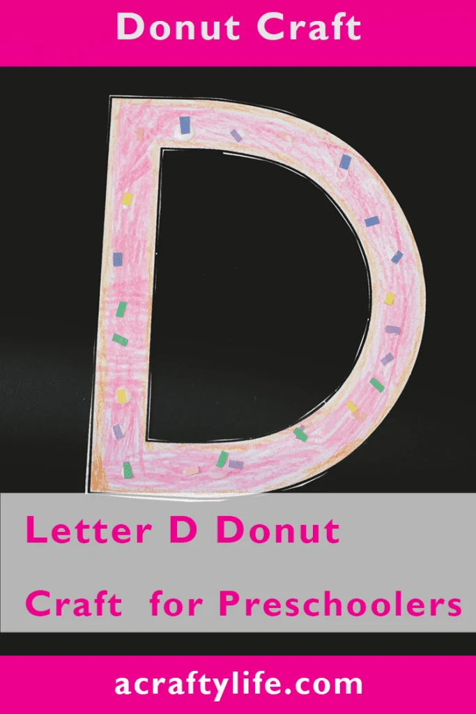Fun craft with letter d for donut