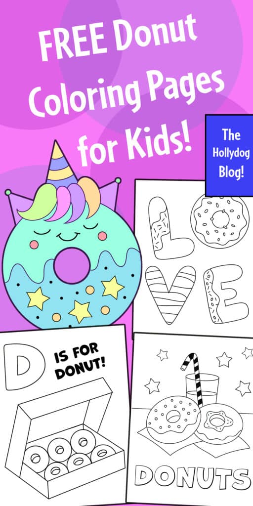 Free donut coloring pages for kids â the hollydog blog
