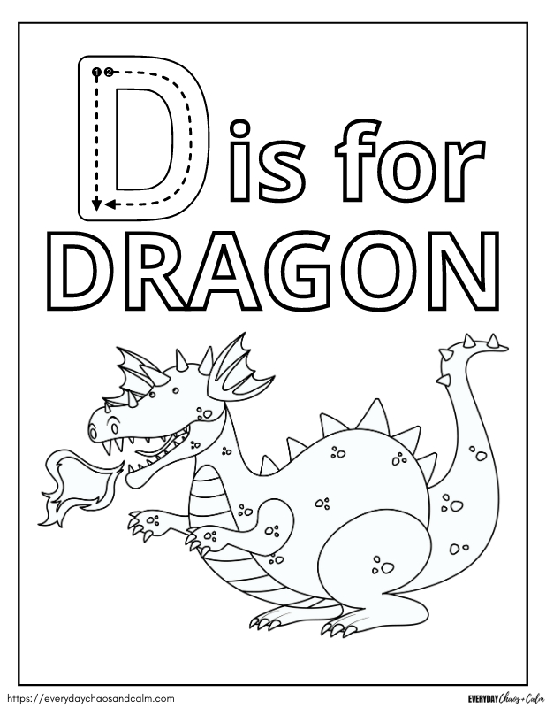 Free dragon coloring pages for kids