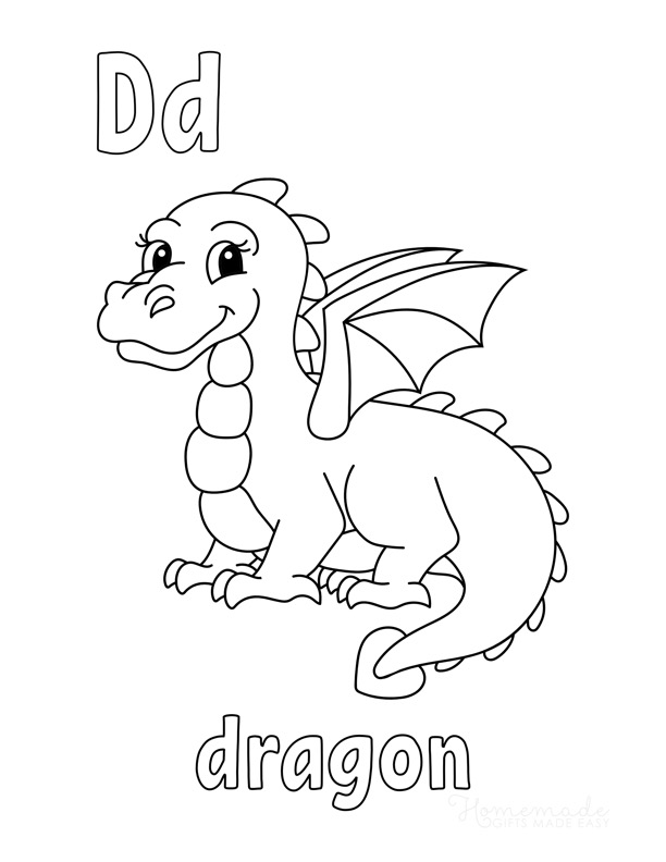 Fiery dragon coloring pages for kids